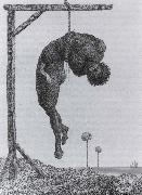 William Blake A black living hung collected its ribs oil painting
